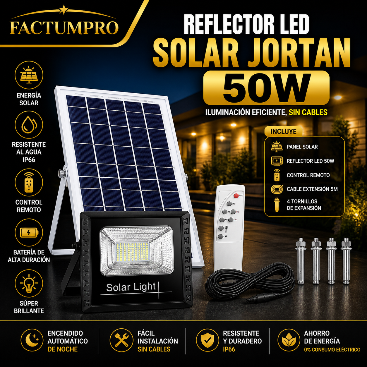💡 REFLECTORES SOLARES JORTAN – ILUMINA TODO SIN PAGAR LUZ ⚡