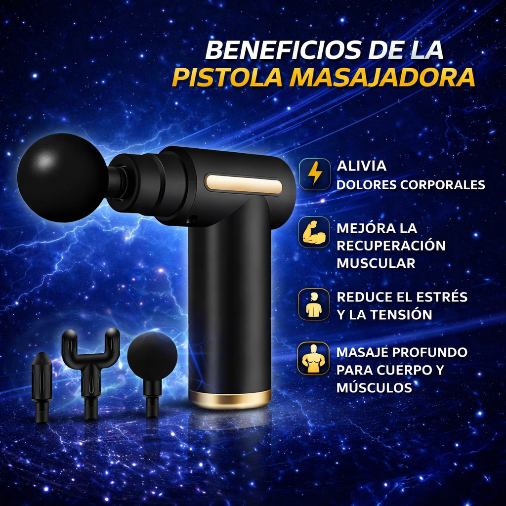 Combo Recuperación Muscular PRO 💪 | Pistola Masajeadora + Parche EMS Inteligente