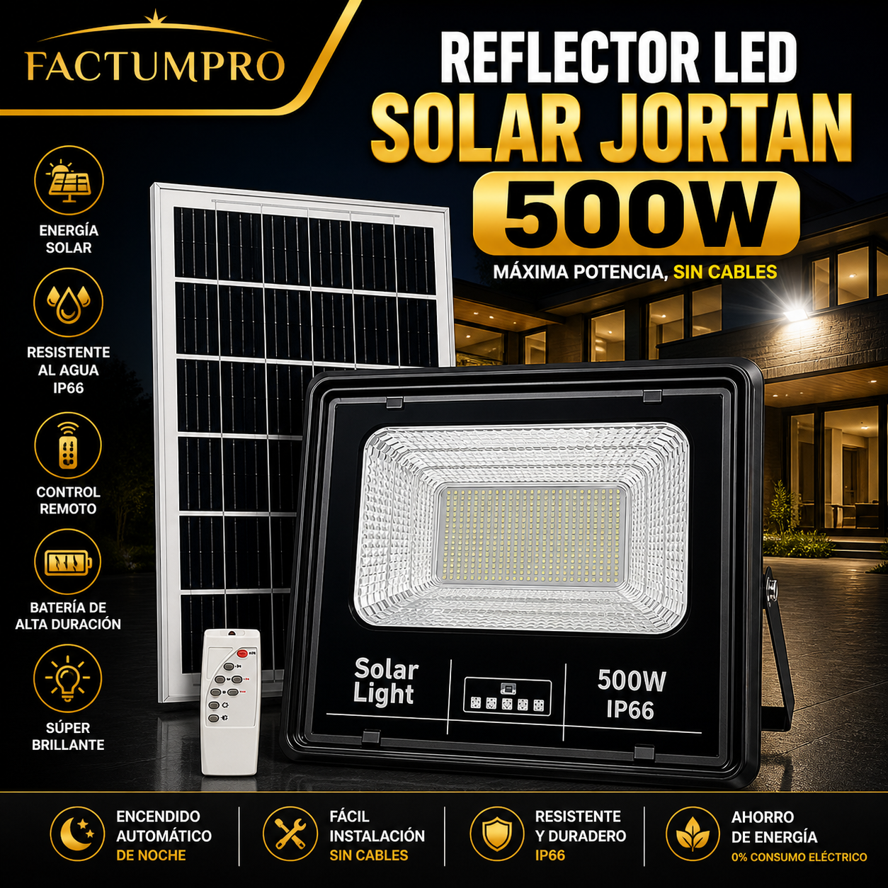💡 REFLECTORES SOLARES JORTAN – ILUMINA TODO SIN PAGAR LUZ ⚡
