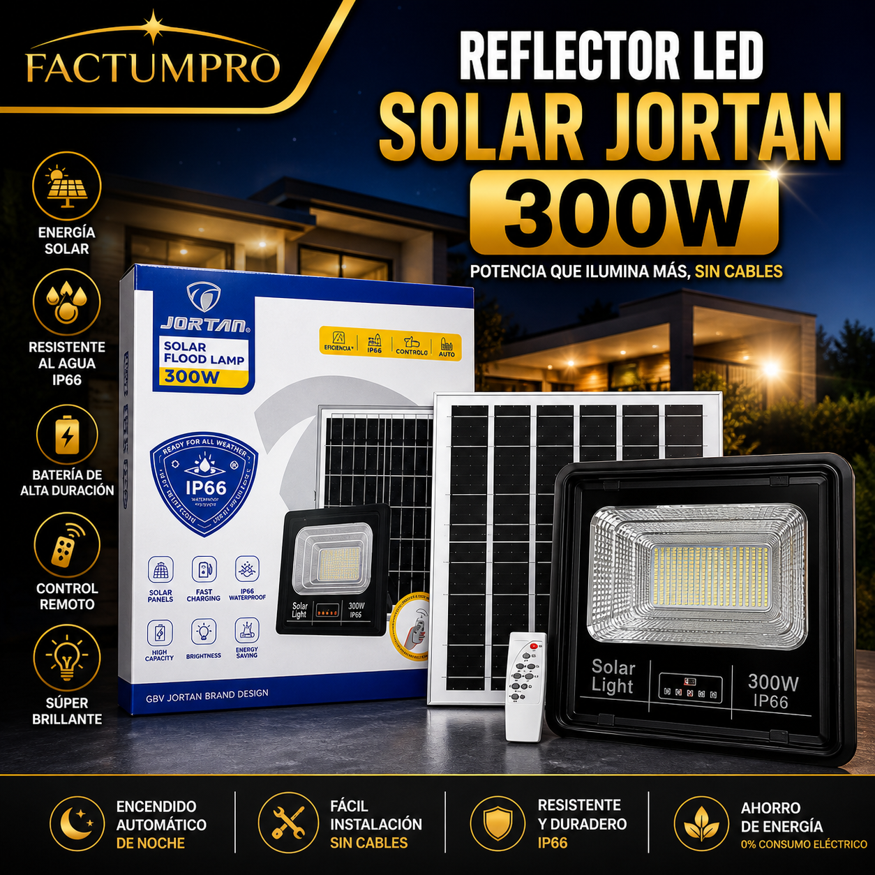 💡 REFLECTORES SOLARES JORTAN – ILUMINA TODO SIN PAGAR LUZ ⚡