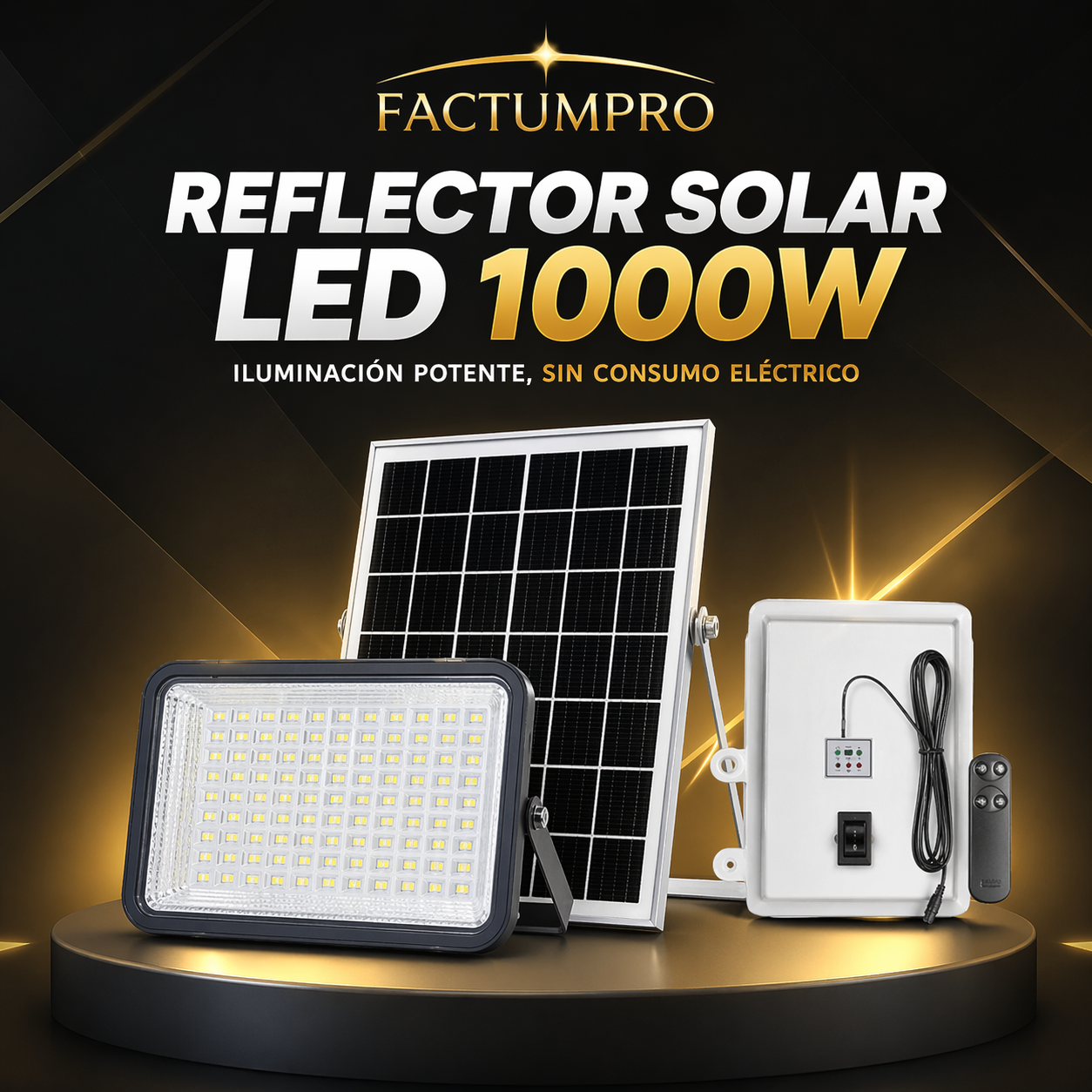 REFLECTOR SOLAR JORTAN – ILUMINACIÓN POTENTE SIN CABLES