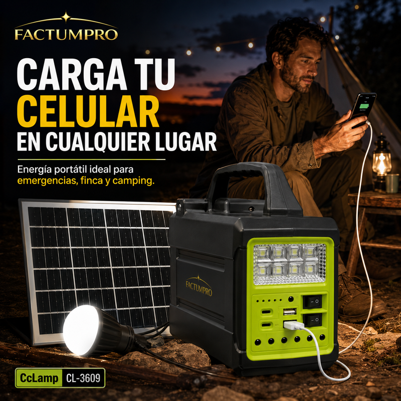 Estación de Energía Solar Multifuncional CcLamp CL-3609 foto 8