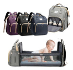 Mochila Pañalera 3 en 1 con Cambiador y Cuna Portátil miniatura 3