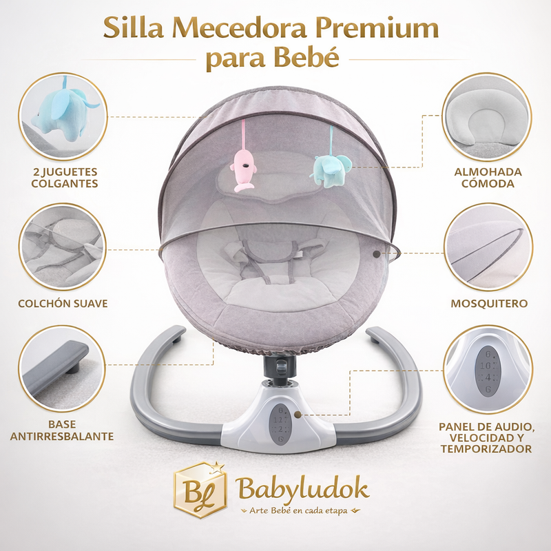 Silla Mecedora Musical Premium para Bebé foto 10