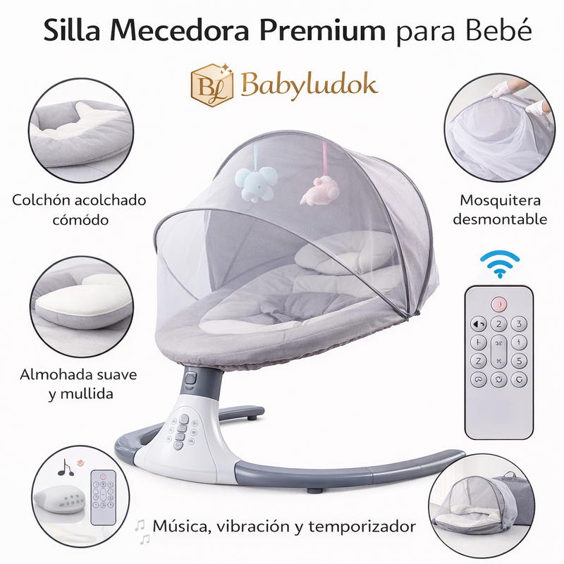 Silla Mecedora Musical Premium para Bebé foto 9