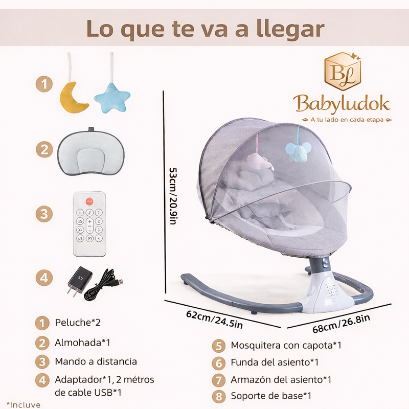 Silla Mecedora Musical Premium para Bebé foto 8