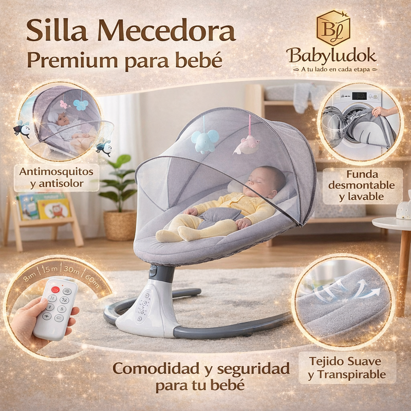 Silla Mecedora Musical Premium para Bebé foto 2