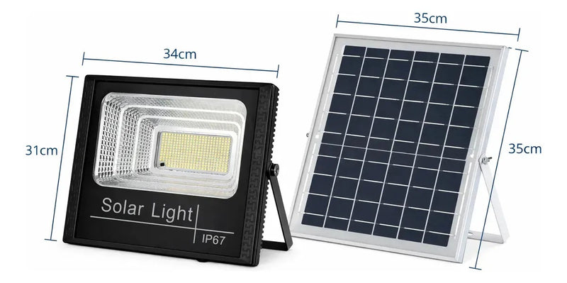 Reflector Solar Jortan 300W – Luz Potente IP66 para Exterior foto 5