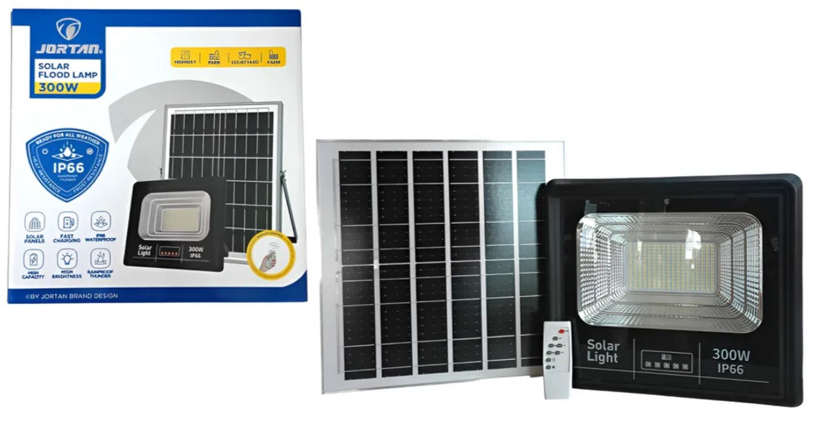 Reflector Solar Jortan 300W – Luz Potente IP66 para Exterior - 4