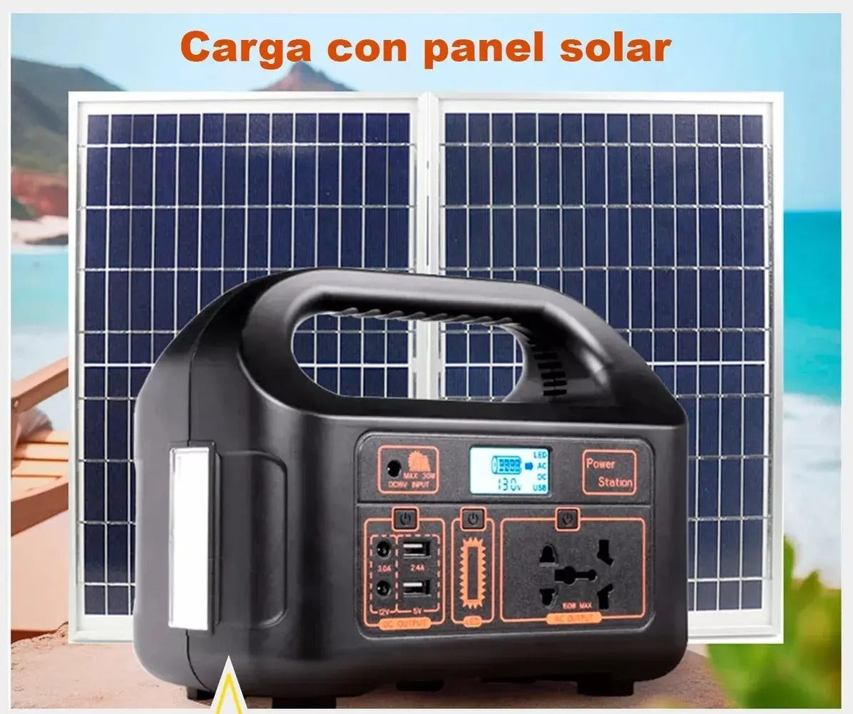Estación de Energía Solar Portátil 150W – Con Panel Solar y 1 Año de Garantía