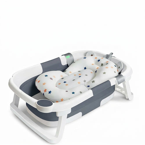 BabyBath Pro – Tina de Baño Plegable con Termómetro