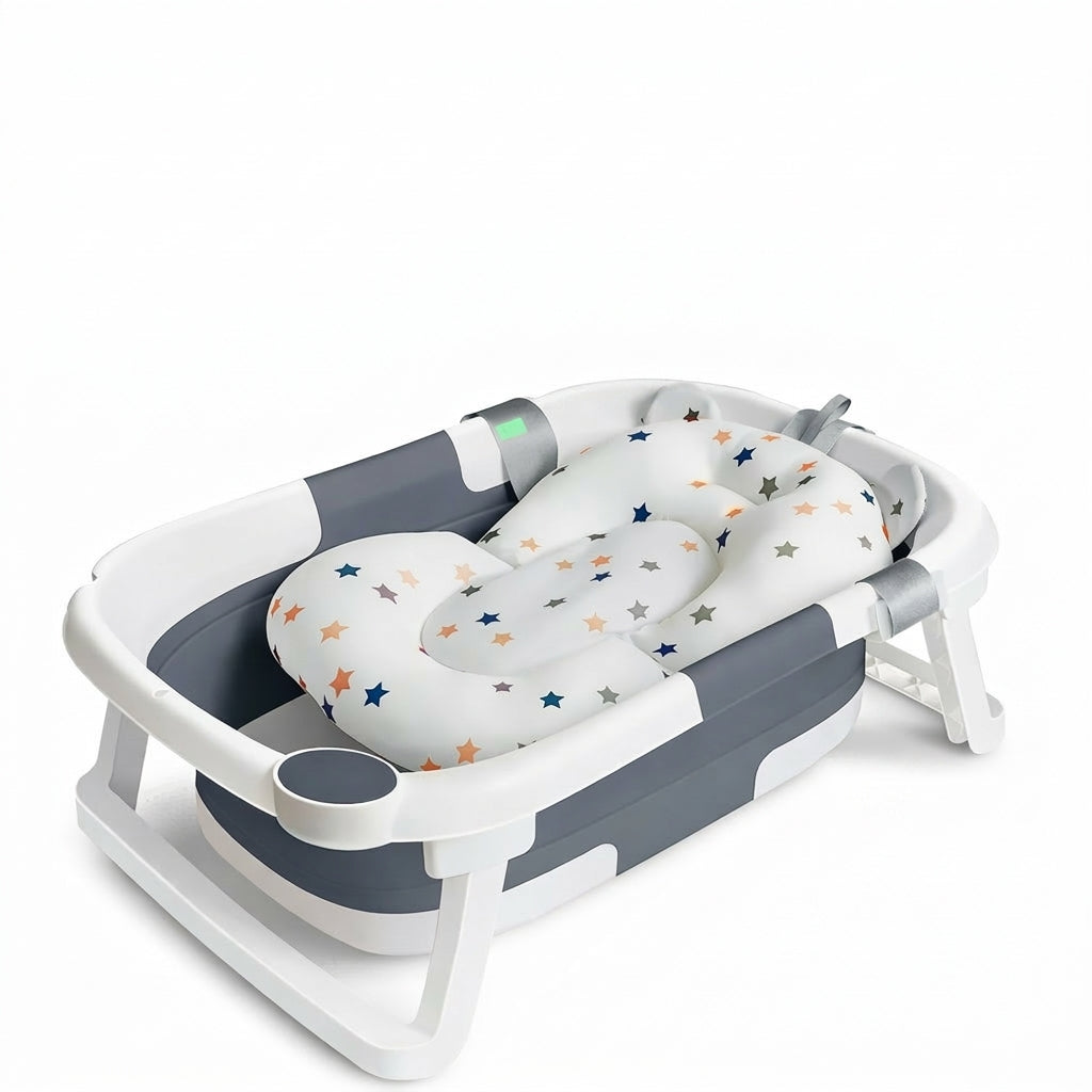 BabyBath Pro – Tina de Baño Plegable con Termómetro - 1
