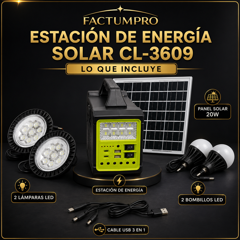 Estación de Energía Solar Multifuncional CcLamp CL-3609 foto 5