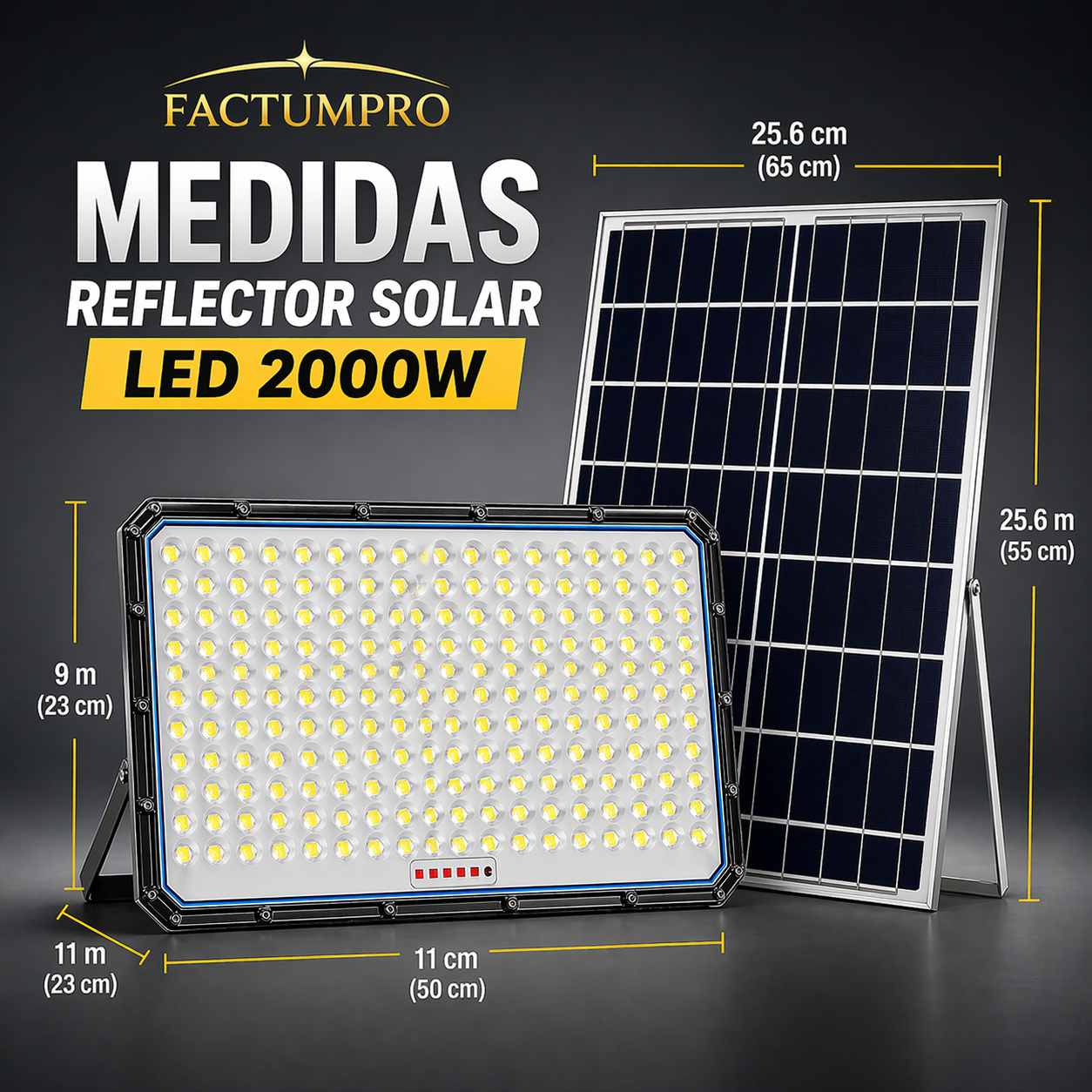 REFLECTOR SOLAR JORTAN – ILUMINACIÓN POTENTE SIN CABLES