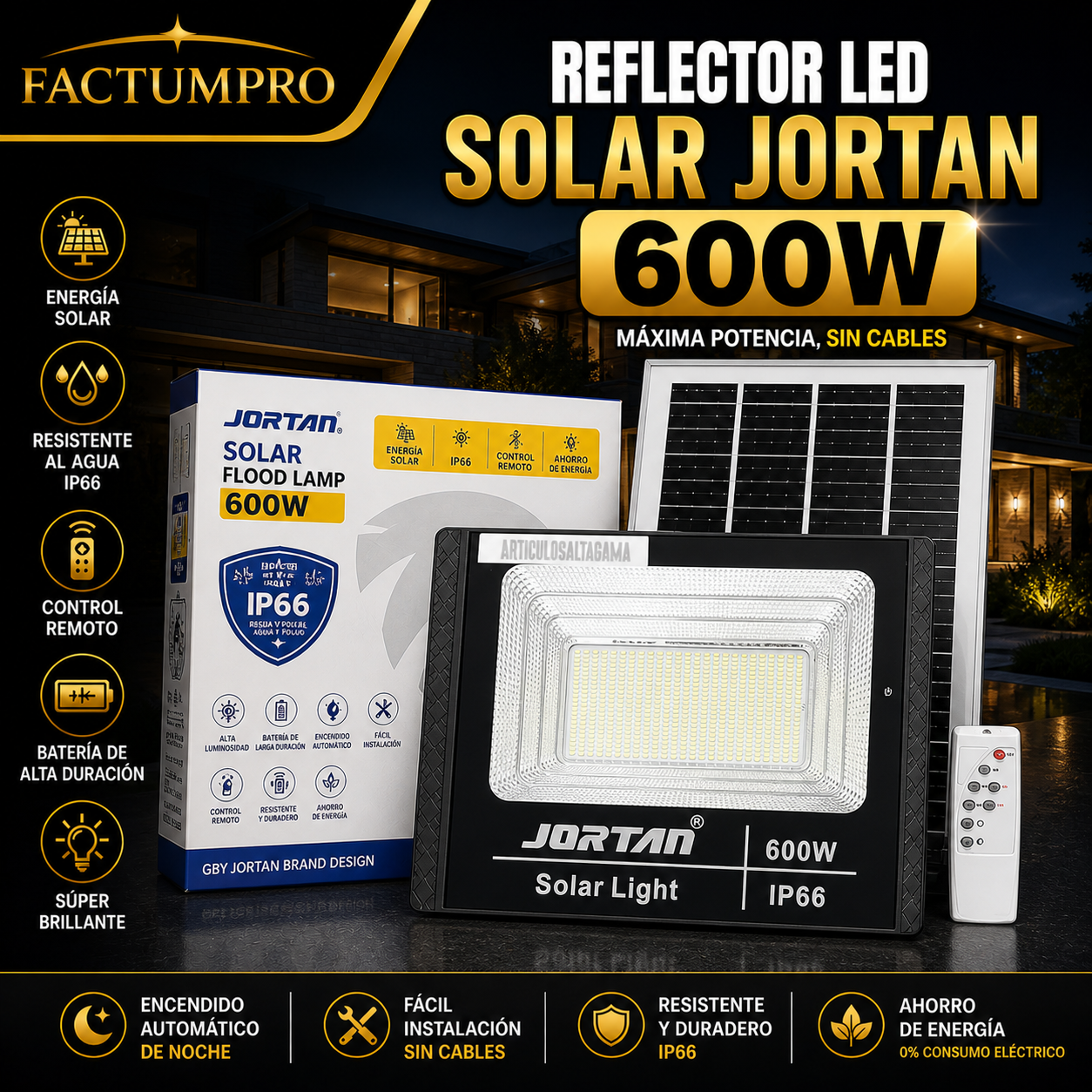 💡 REFLECTORES SOLARES JORTAN – ILUMINA TODO SIN PAGAR LUZ ⚡
