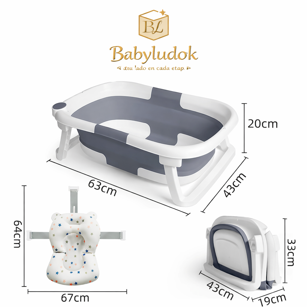 BabyBath Pro – Tina de Baño Plegable con Termómetro - 8