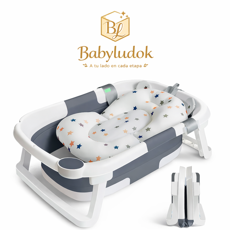 BabyBath Pro – Tina de Baño Plegable con Termómetro foto 2